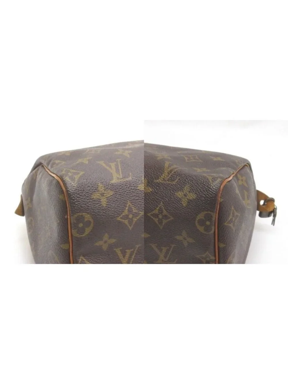 Louis Vuitton Monogram Speedy 25 Mini Boston Handbag Brown